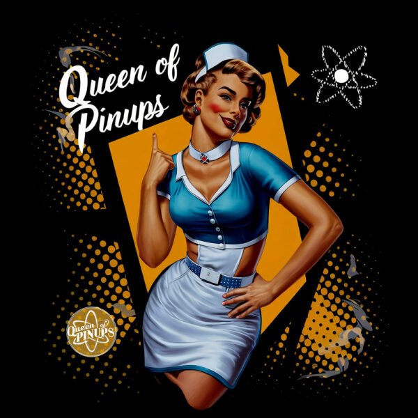 une pin-up infirmière au style rétro