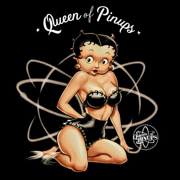 Pin-Up Betty Boop en Maillot Deux Pièces en Cuir