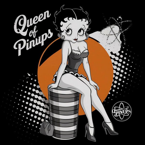 Betty Boop Assise sur un Tonneau