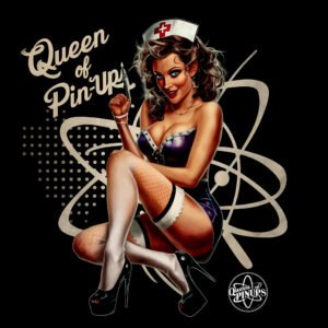 une pin-up infirmière au style rétro.