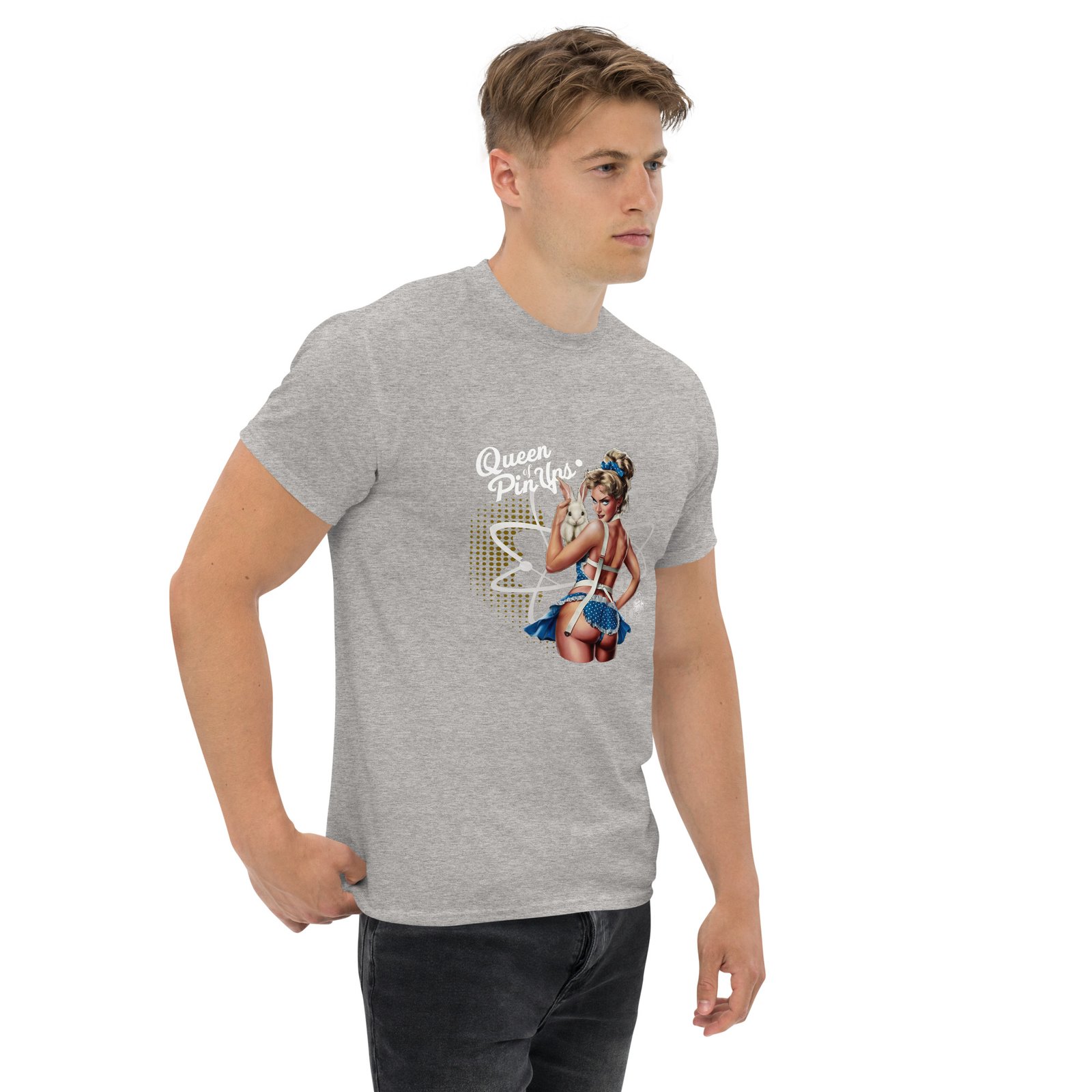 T-Shirt en Coton - Pin-Up des Années 50 Préparant un Délicieux Lapin