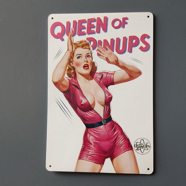 Plaque Métallique Vintage Pin-Up