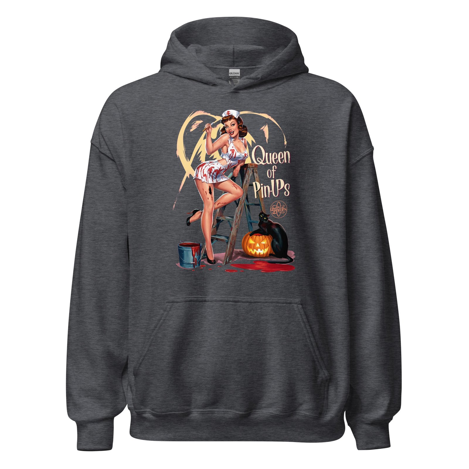 Bettie Page pin-up 3 Hoodie Pin-up Halloween et Citrouille