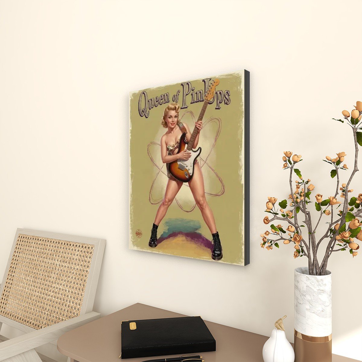 Bettie Page pin-up 4 Toile Imprimée Pin-up Rock (4:5)