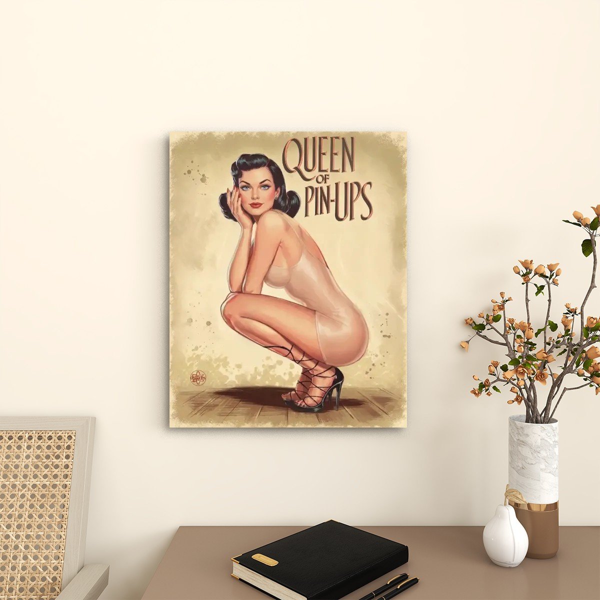 Toile Imprimée Pin-up Glamour Chic