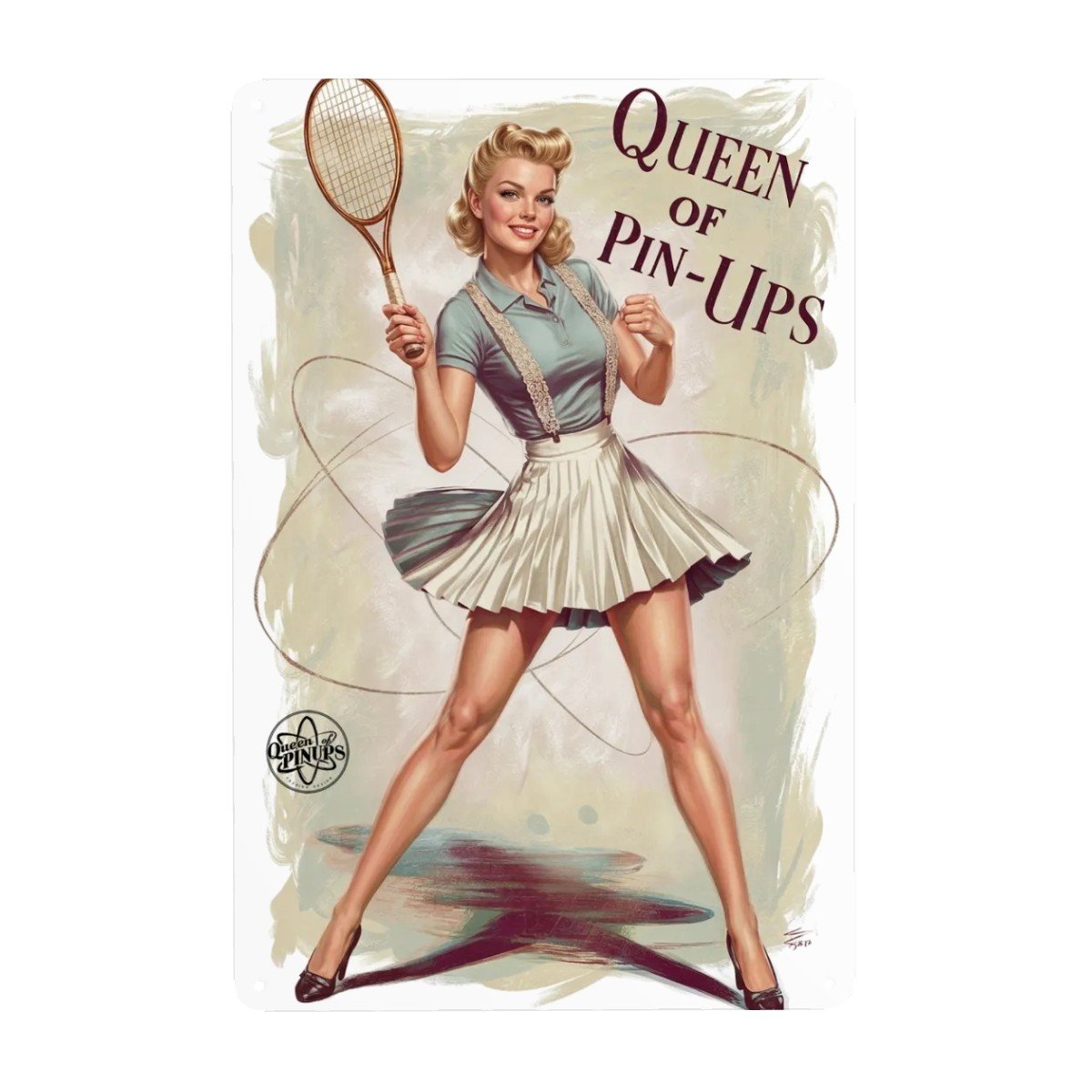 Bettie Page pin-up 3 Pin-Up Tennis Rétro