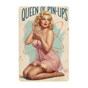 Plaque Métallique Vintage Boudoir