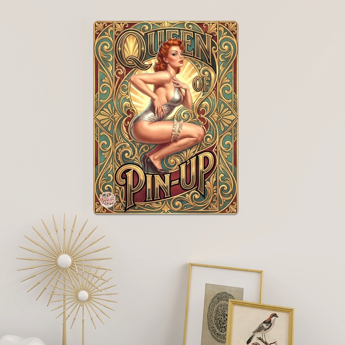 Plaque Métallique Pin-up Art Deco 2 Plaque Métallique Pin-up Art Deco – Image 2